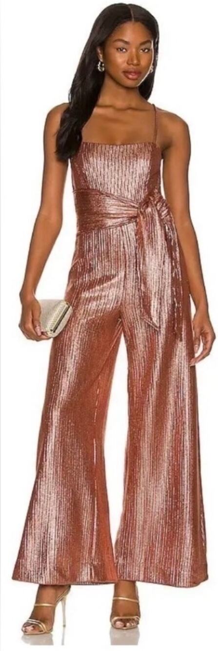 NWT FREE PEOPLE Free People Shimmer and Shine Wide Leg Jumpsuit Small